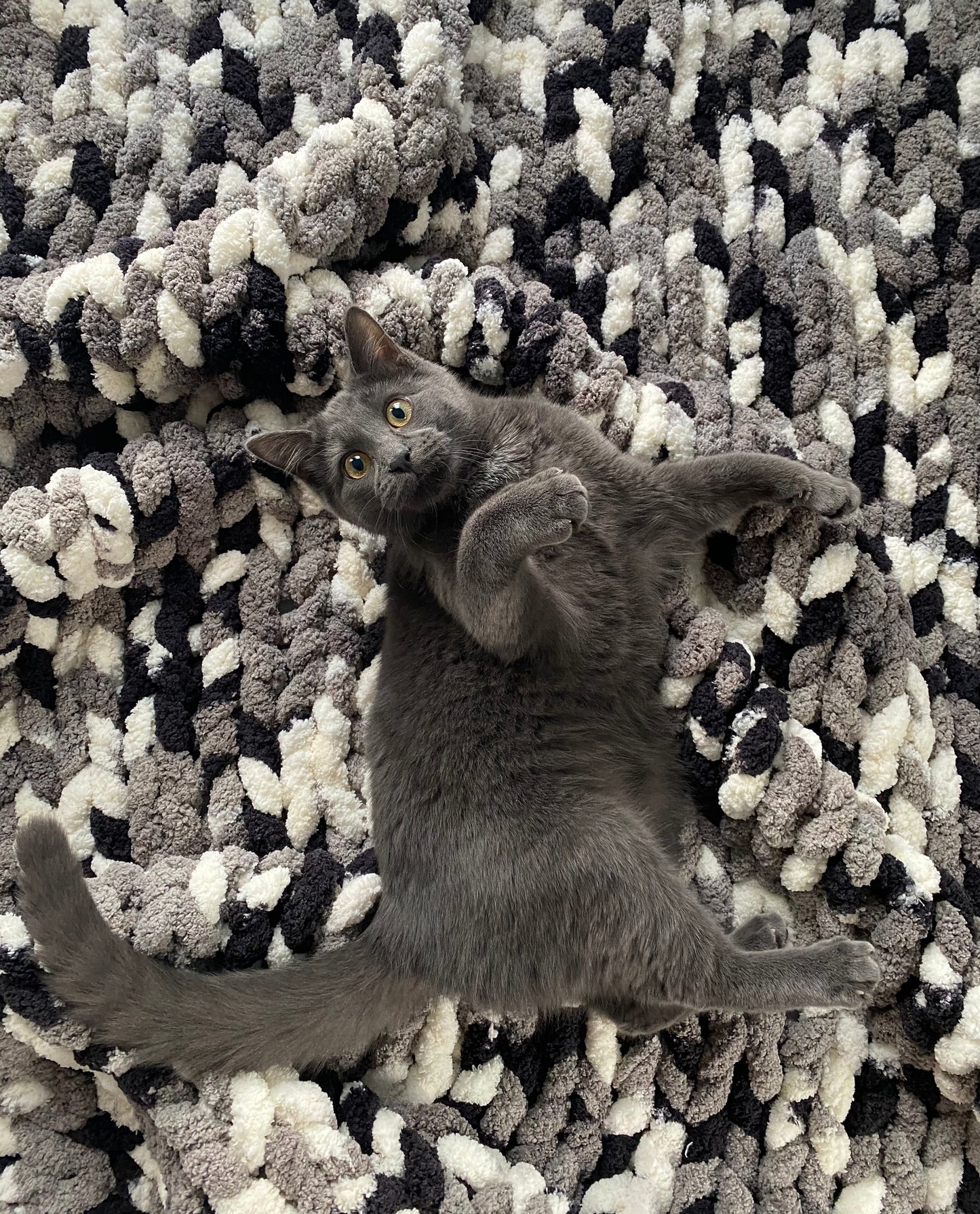 Salt & Pepper Mix Chunky Blanket