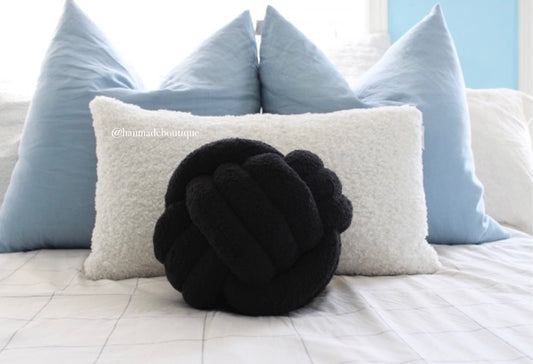 Black Ice Sherpa Knot Pillow
