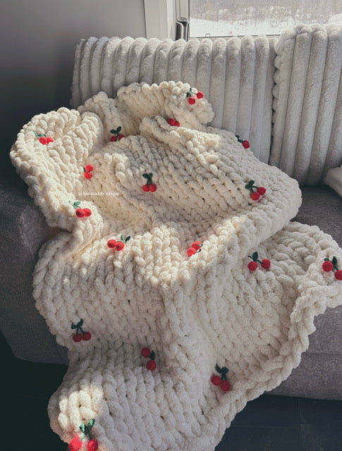 NEW Cherry Chunky Blanket