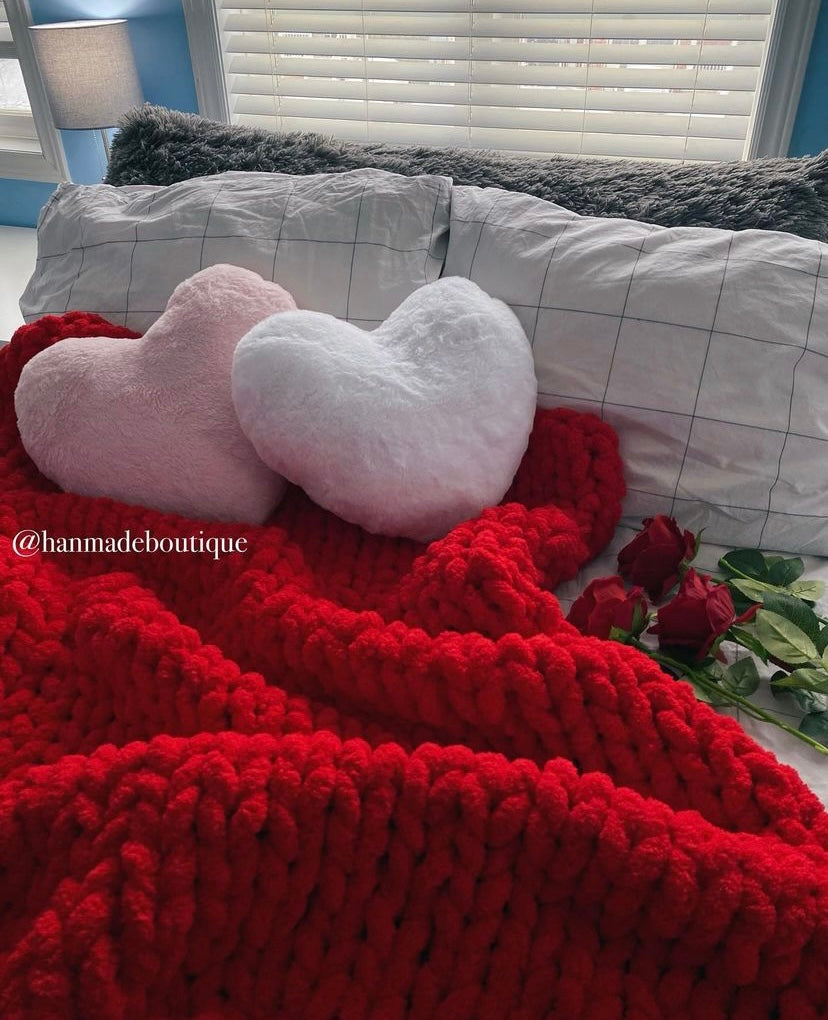 Red Chunky Blanket